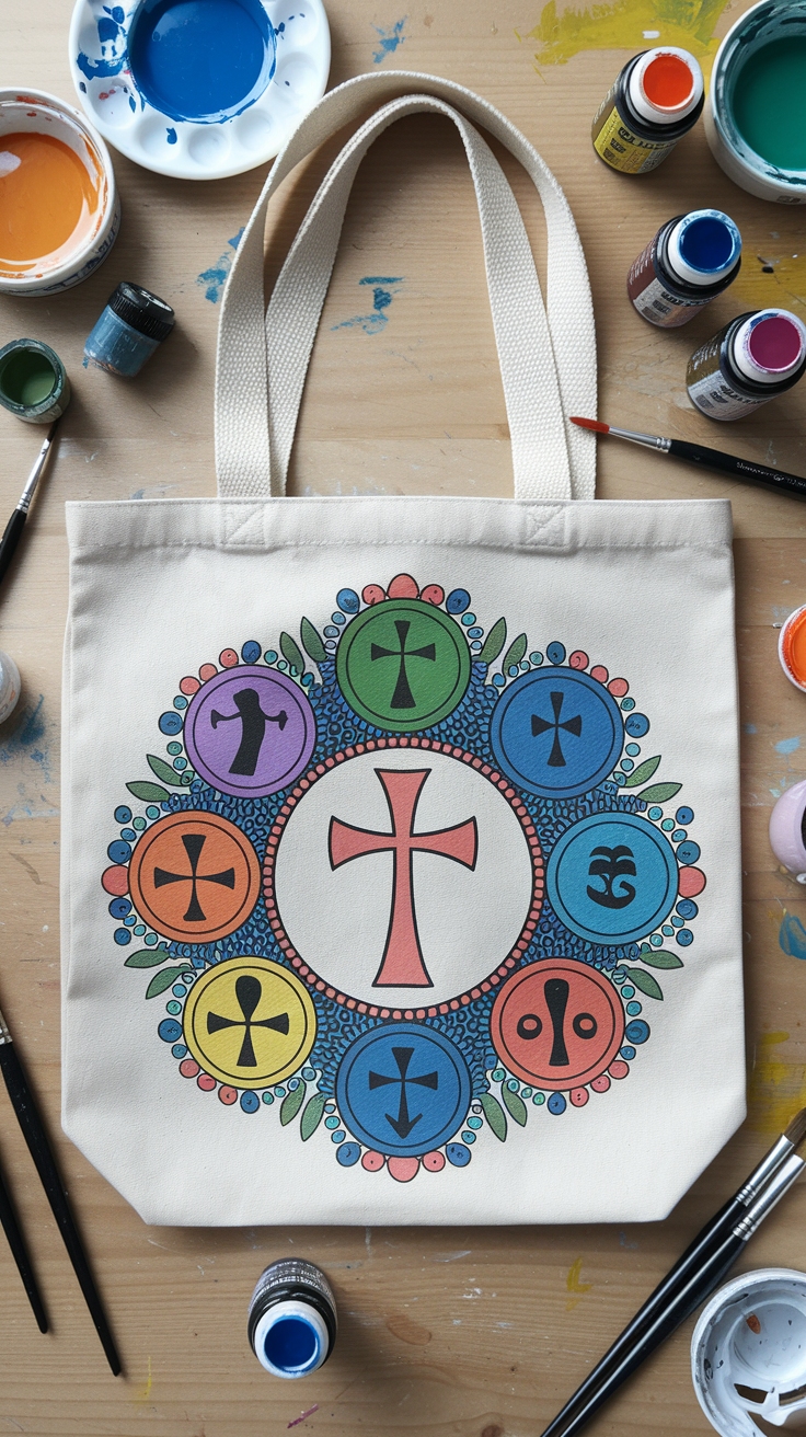 Christian Tote Bag Design DIY Paint Ideas for Personalization outfit idea