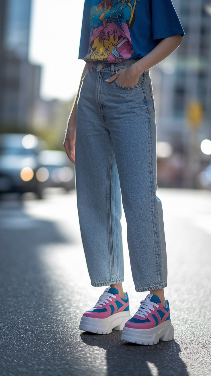 Styling Chunky Platform Sneakers for Casual Days outfit idea