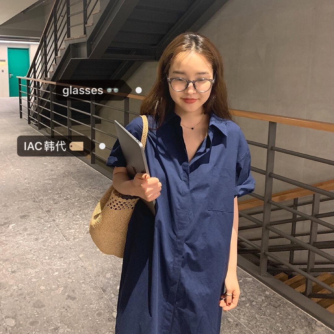 Classic Full-Frame Glasses with Small Rounded Corners in Water Gray Camel - Korean Style Face Shape Correction Eyewear