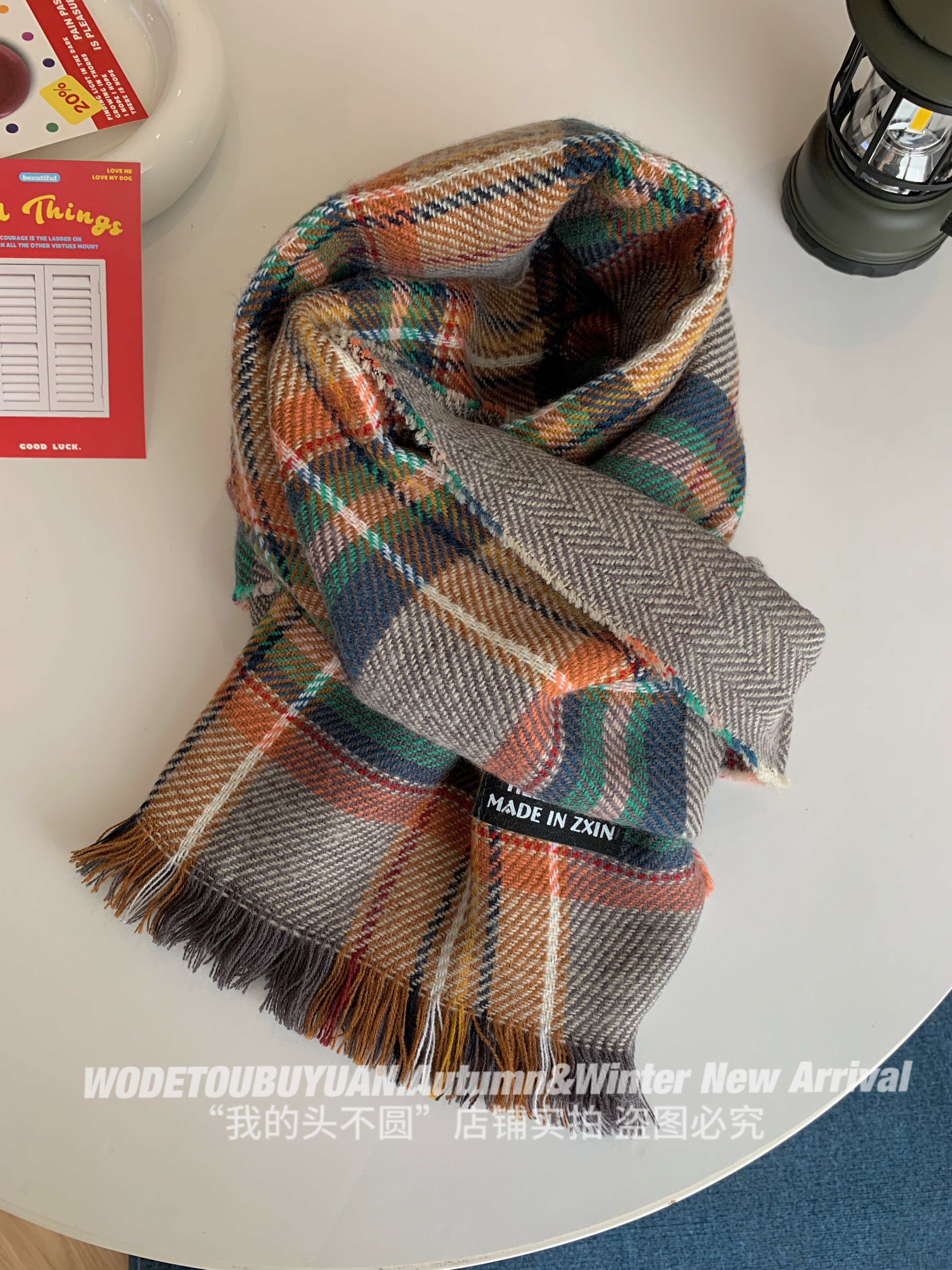 Classic Plaid Scarf for Women - Thick Warm Shawl & Versatile Neck Warmer for Winter 2025, Cozy Layering Essential