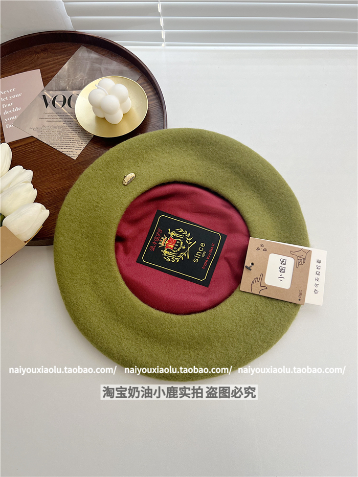 Classic Wool Beret Hat for Women - 14 Colors, Metal Buckle, Retro Artistic Fashion for Autumn and Winter Classic Wool Beret Hat for Women - 14 Colors, Metal Buckle, Retro Artistic Fashion for Autumn and Winter