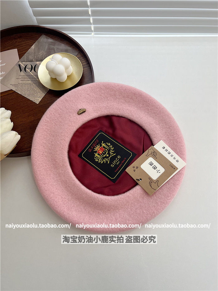 Classic Wool Beret Hat for Women - 14 Colors, Metal Buckle, Retro Artistic Fashion for Autumn and Winter Classic Wool Beret Hat for Women - 14 Colors, Metal Buckle, Retro Artistic Fashion for Autumn and Winter