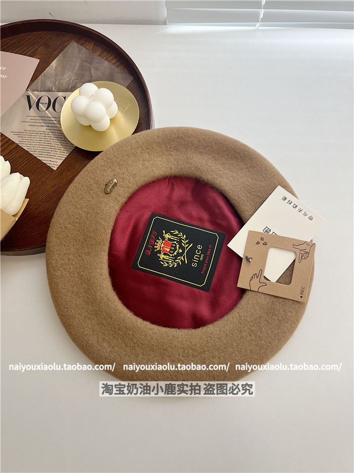 Classic Wool Beret Hat for Women - 14 Colors, Metal Buckle, Retro Artistic Fashion for Autumn and Winter Classic Wool Beret Hat for Women - 14 Colors, Metal Buckle, Retro Artistic Fashion for Autumn and Winter