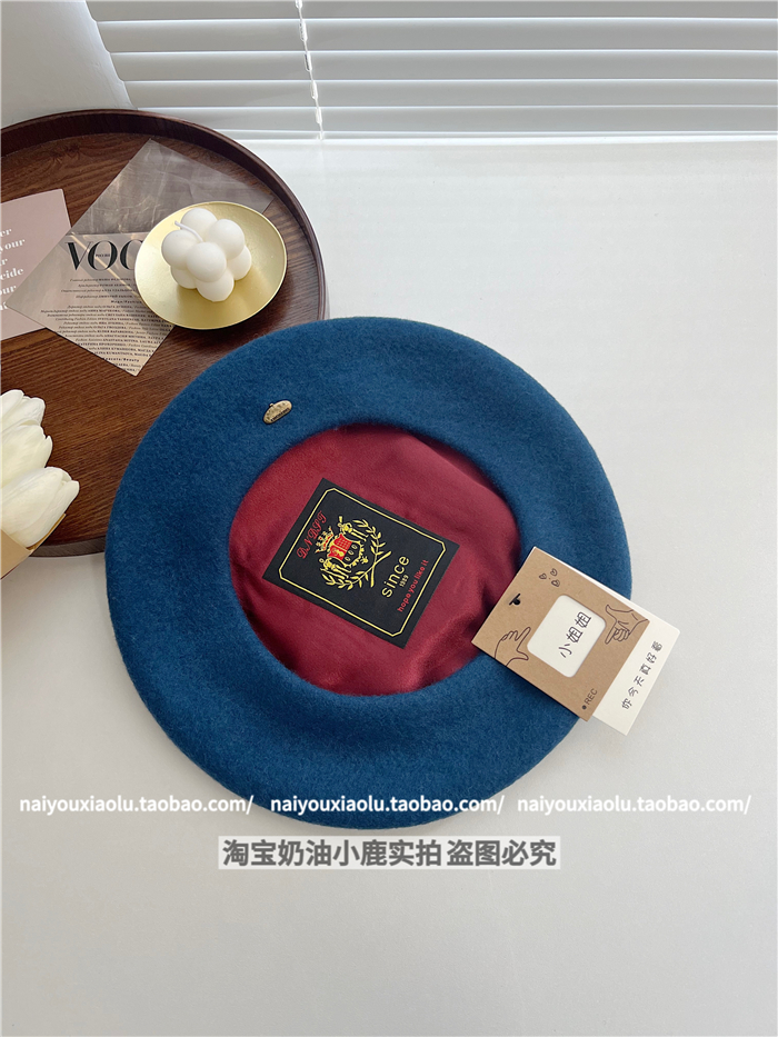 Classic Wool Beret Hat for Women - 14 Colors, Metal Buckle, Retro Artistic Fashion for Autumn and Winter Classic Wool Beret Hat for Women - 14 Colors, Metal Buckle, Retro Artistic Fashion for Autumn and Winter