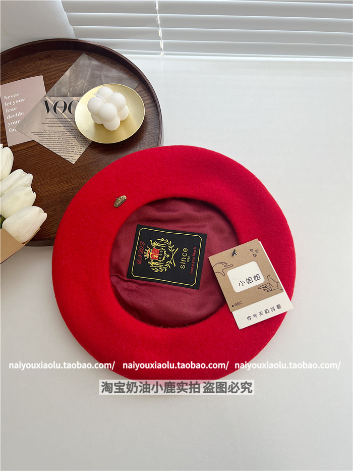 Classic Wool Beret Hat for Women - 14 Colors, Metal Buckle, Retro Artistic Fashion for Autumn and Winter Classic Wool Beret Hat for Women - 14 Colors, Metal Buckle, Retro Artistic Fashion for Autumn and Winter