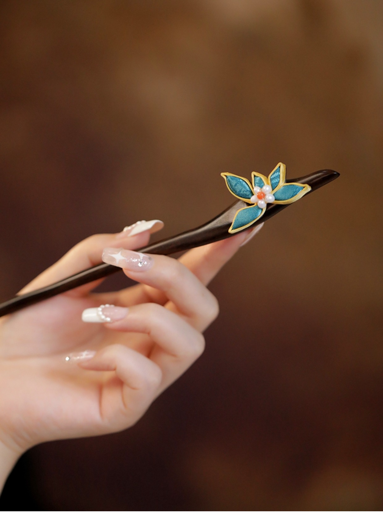 Classical Chinese Style Butterfly Hairpin with Step-Shake Tassel, Wooden Qipao Hairpin for Bun, Black Sandalwood Accessory Classical Chinese Style Butterfly Hairpin with Step-Shake Tassel, Wooden Qipao Hairpin for Bun, Black Sandalwood Accessory