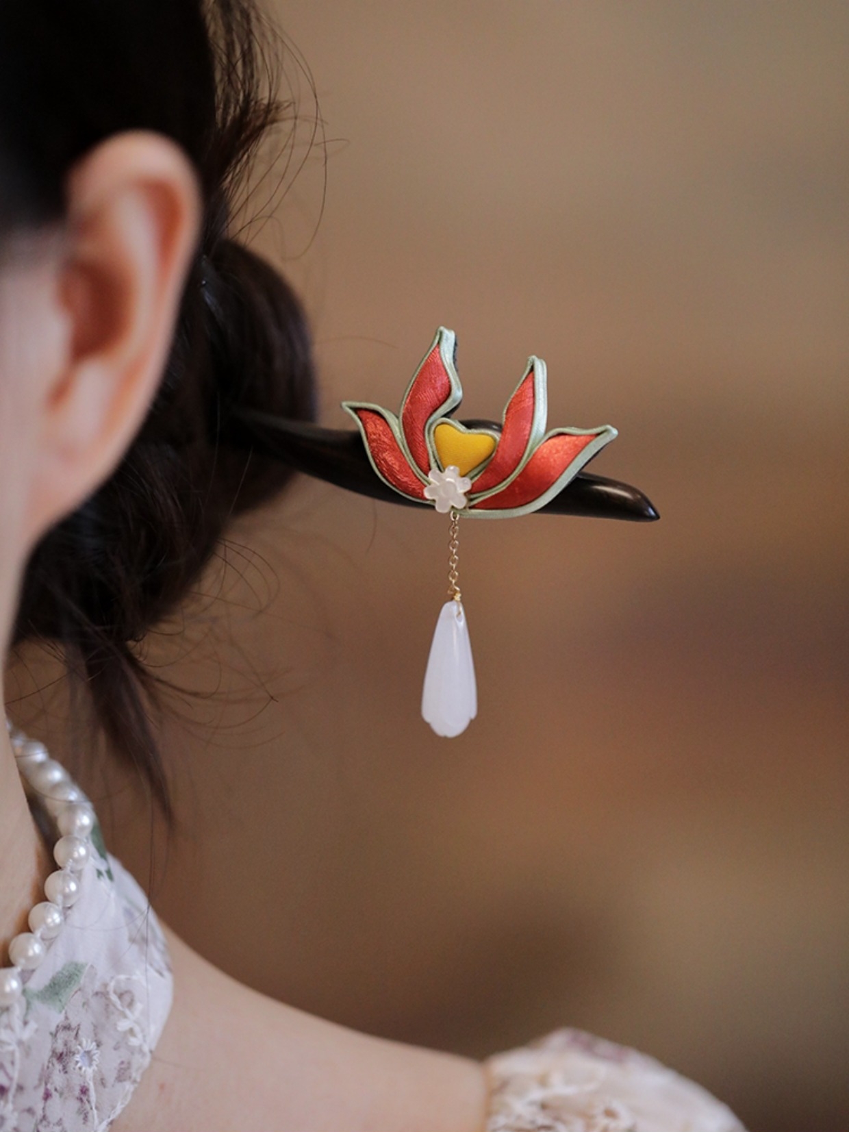 Classical Chinese Style Butterfly Hairpin with Step-Shake Tassel, Wooden Qipao Hairpin for Bun, Black Sandalwood Accessory Classical Chinese Style Butterfly Hairpin with Step-Shake Tassel, Wooden Qipao Hairpin for Bun, Black Sandalwood Accessory