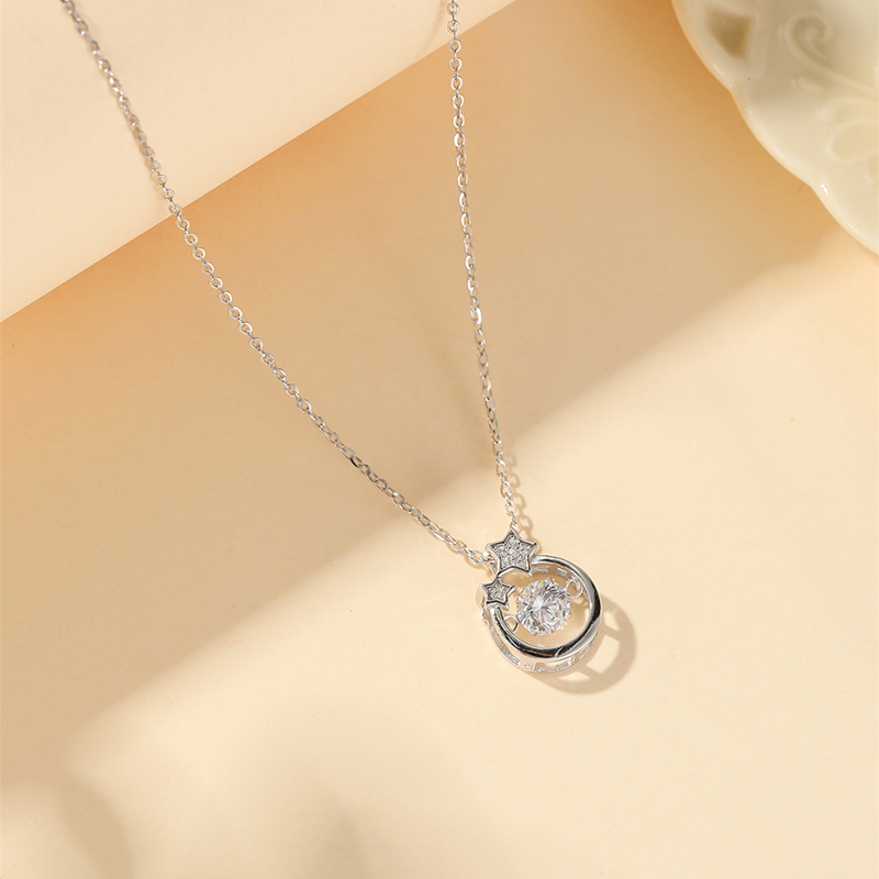 Classy 925 Sterling Silver Star Necklace for Women with Exquisite Zircon Pendant - Elegant Jewelry Gift