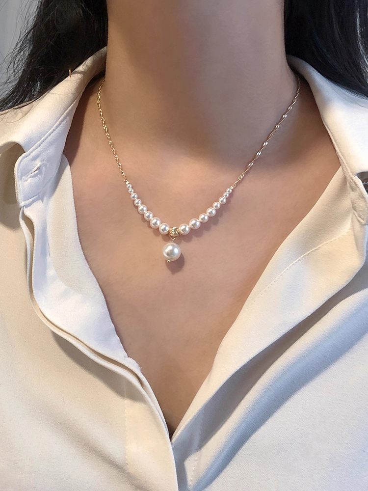 Classy French Pearl Necklace for Women - Light Luxury Niche Design Neck Chain Classy French Pearl Necklace for Women - Light Luxury Niche Design Neck Chain