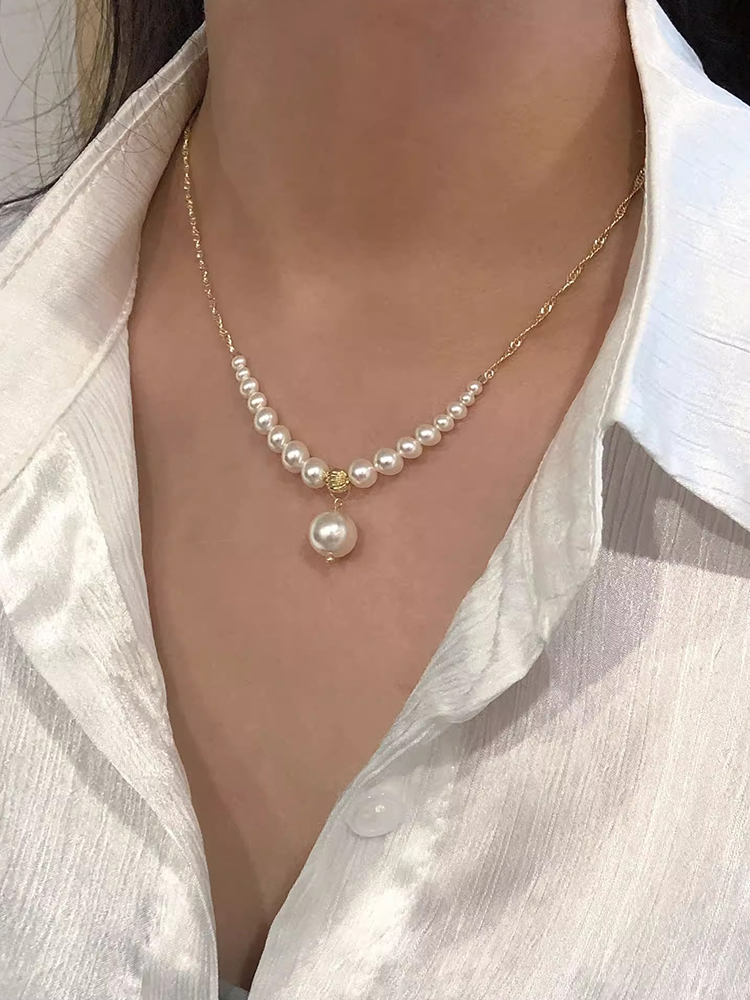 Classy French Pearl Necklace for Women - Light Luxury Niche Design Neck Chain Classy French Pearl Necklace for Women - Light Luxury Niche Design Neck Chain