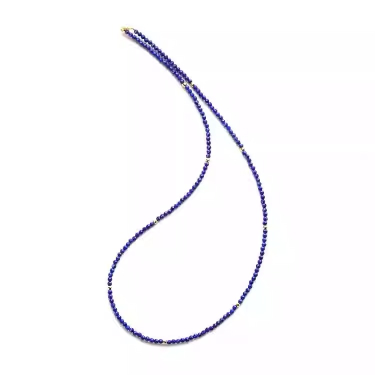 Classy Long Natural Lapis Lazuli Necklace for Women - Chinese Style Clavicle Chain, Elegant Fashion Accessory Classy Long Natural Lapis Lazuli Necklace for Women - Chinese Style Clavicle Chain, Elegant Fashion Accessory