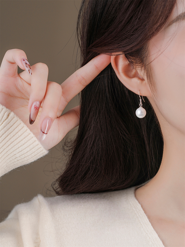 Classy S925 Sterling Silver Pearl Tassel Drop Earrings for Women, Elegant Fashion Jewelry, Chic Statement Accessory Classy S925 Sterling Silver Pearl Tassel Drop Earrings for Women, Elegant Fashion Jewelry, Chic Statement Accessory