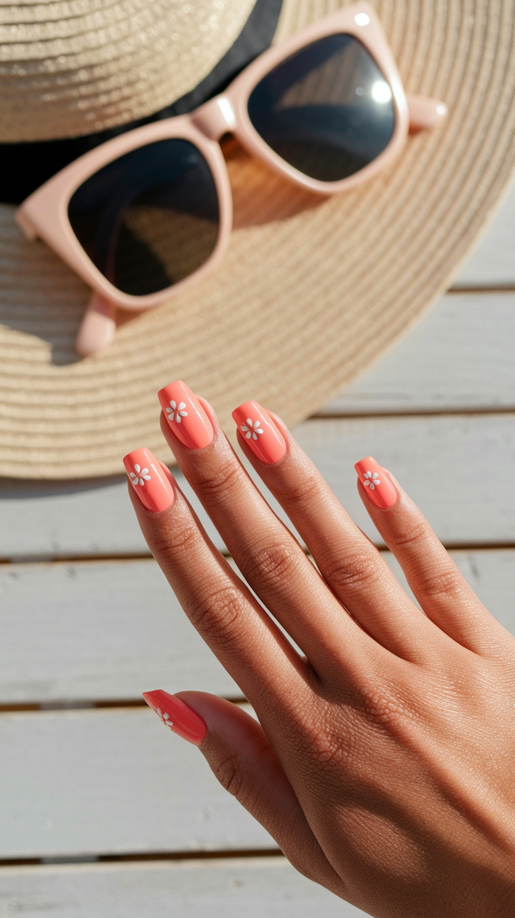 classy summer nails simple outfit idea