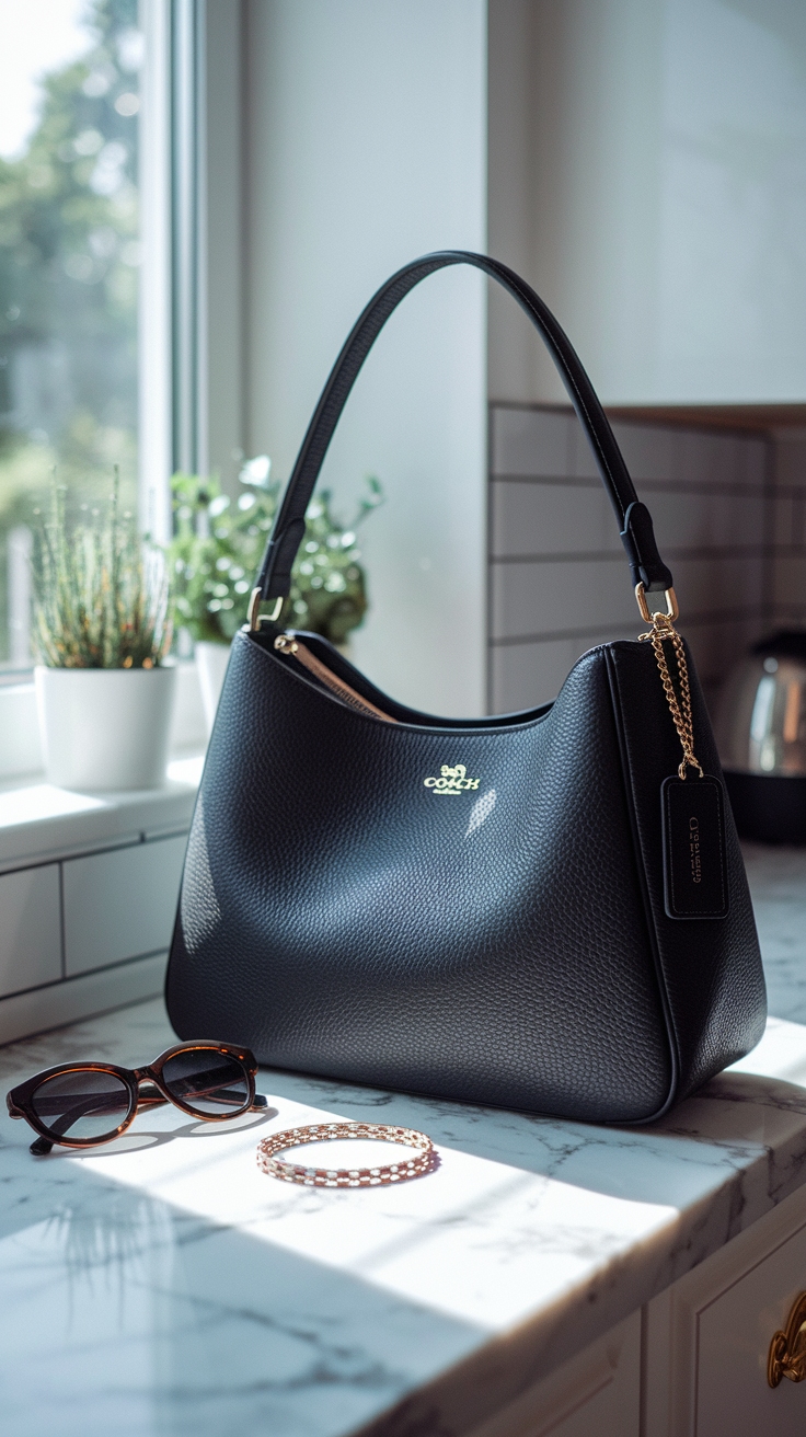Why You Need a Coach Black Shoulder Bag Now outfit idea