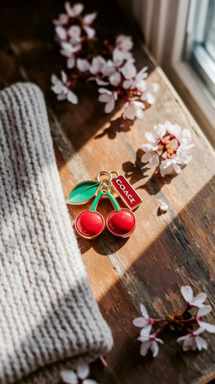 Coach Cherry Charm: A Chic Addition to Your Bag outfit idea