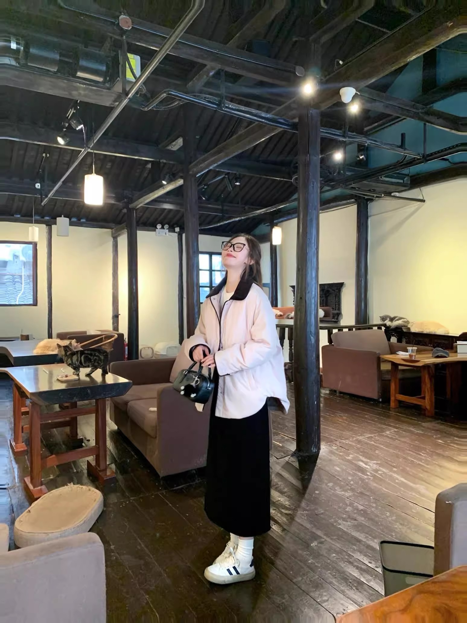 Color-Block Design Lapel Pink Down Jacket for Women - Stylish Casual Winter Commuting Outerwear