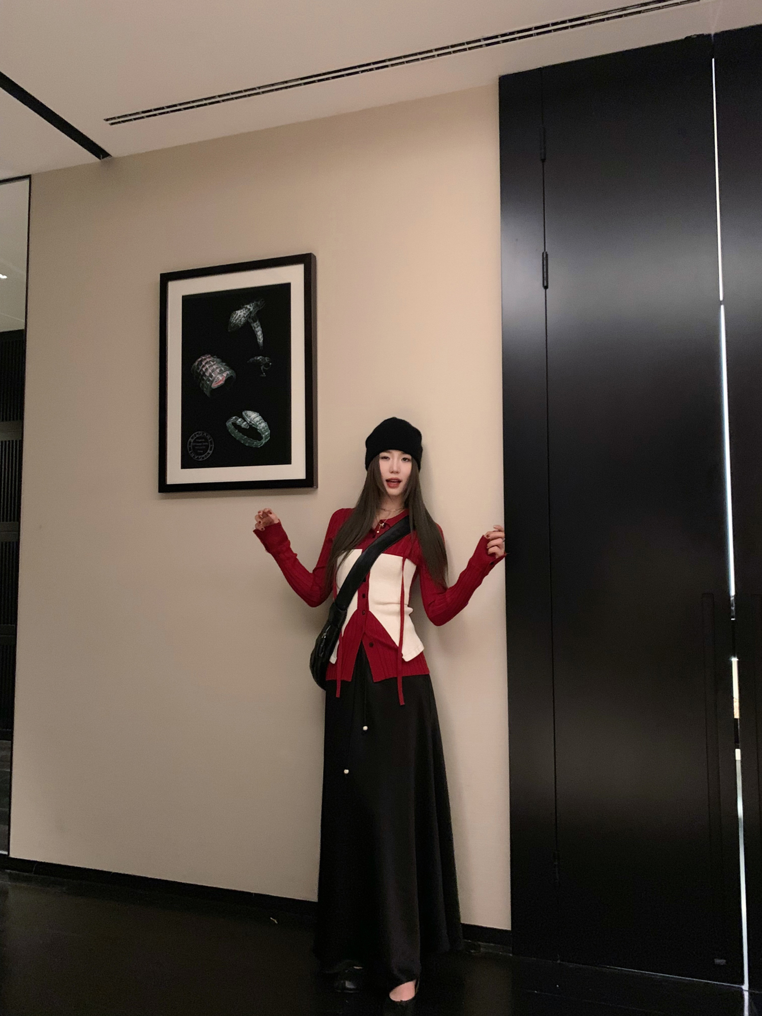 Color Block Spliced Drawstring Slim Fit Knitted Cardigan in Silk Wool - Chic 90s Inspired Healing Art Design Color Block Spliced Drawstring Slim Fit Knitted Cardigan in Silk Wool - Chic 90s Inspired Healing Art Design