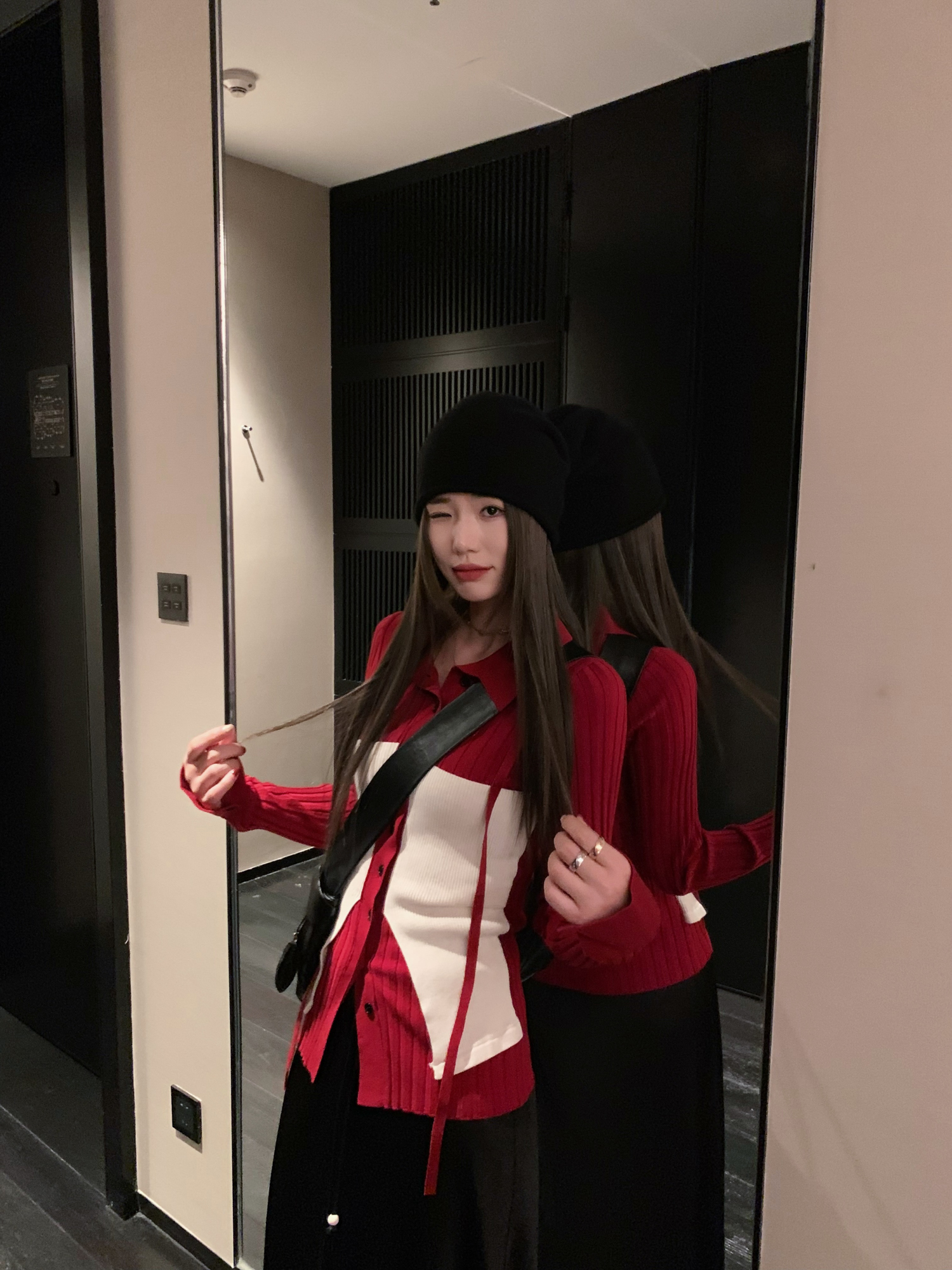 Color Block Spliced Drawstring Slim Fit Knitted Cardigan in Silk Wool - Chic 90s Inspired Healing Art Design Color Block Spliced Drawstring Slim Fit Knitted Cardigan in Silk Wool - Chic 90s Inspired Healing Art Design