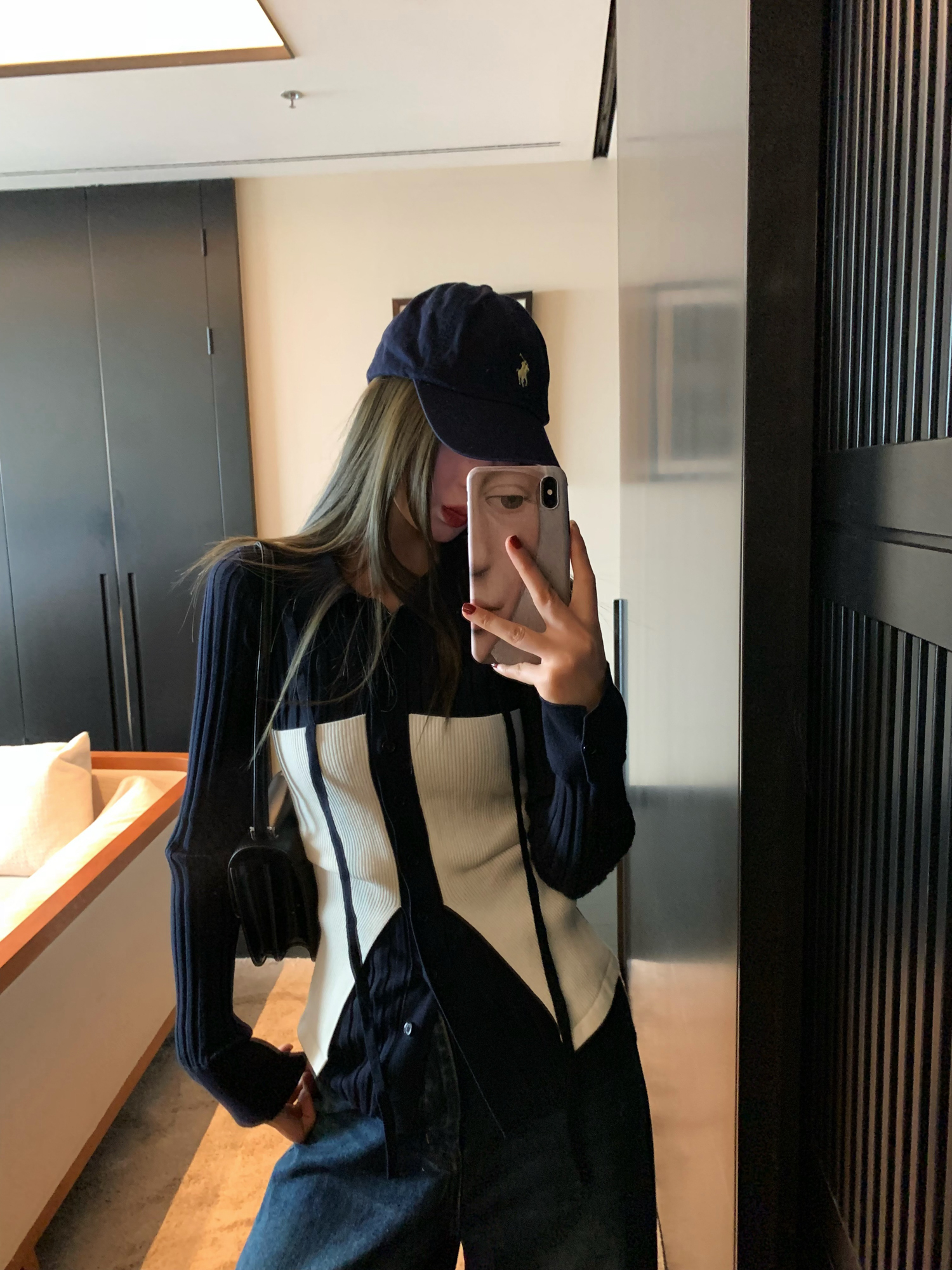 Color Block Spliced Drawstring Slim Fit Knitted Cardigan in Silk Wool - Chic 90s Inspired Healing Art Design Color Block Spliced Drawstring Slim Fit Knitted Cardigan in Silk Wool - Chic 90s Inspired Healing Art Design