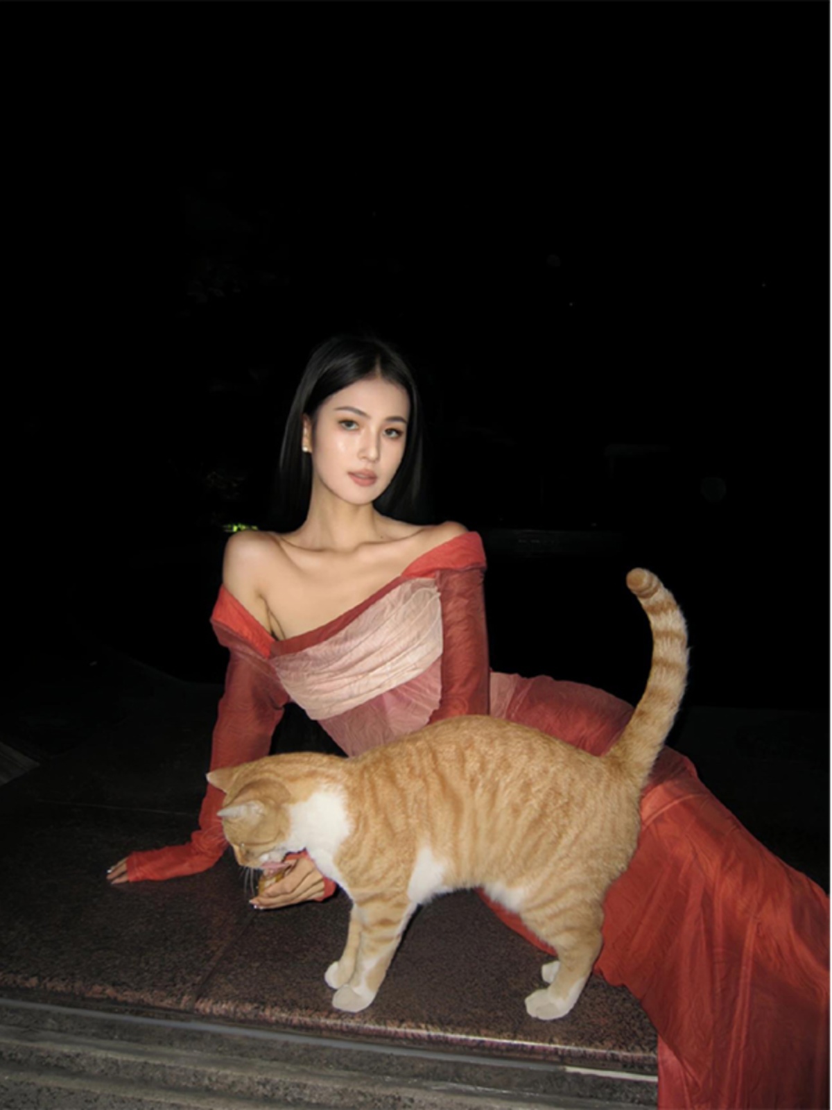 Color-Blocking Fishbone Swing Collar Dress for Women - Spring Autumn Temperament Fishtail Skirt Inspired by French Oil Painting Color-Blocking Fishbone Swing Collar Dress for Women - Spring Autumn Temperament Fishtail Skirt Inspired by French Oil Painting