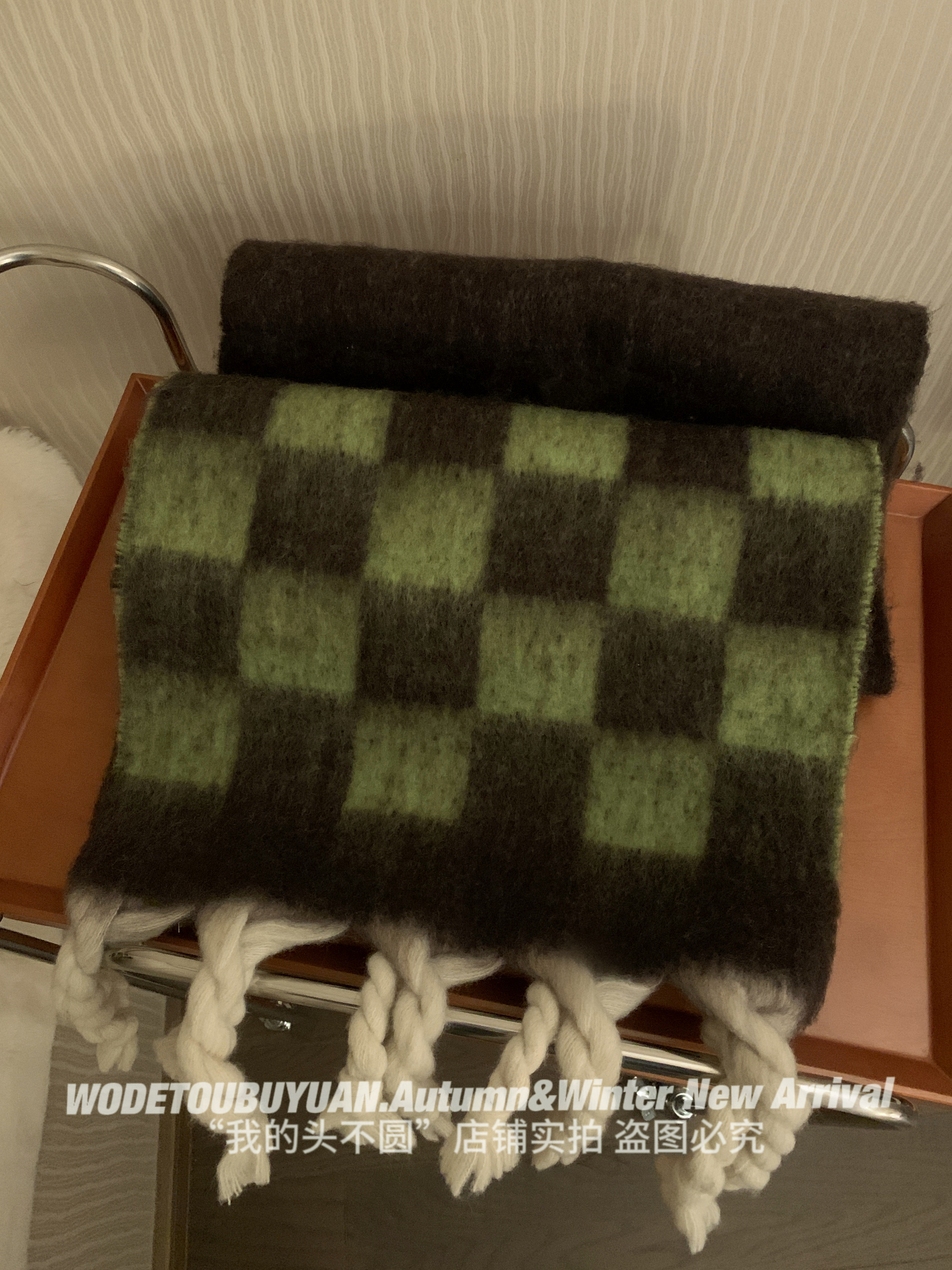 Color-Blocking Scarf - Soft Korean-Style Shawl, Thick Warm Long Versatile Neck Warmer for Cozy Winter Fashion