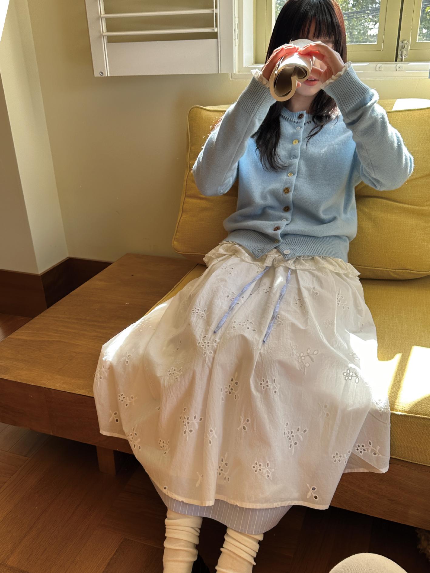 Colorful Button Round Neck Sweater Cardigan Coat - Soft Versatile Knit for Y2K Style and Casual Fashion Colorful Button Round Neck Sweater Cardigan Coat - Soft Versatile Knit for Y2K Style and Casual Fashion