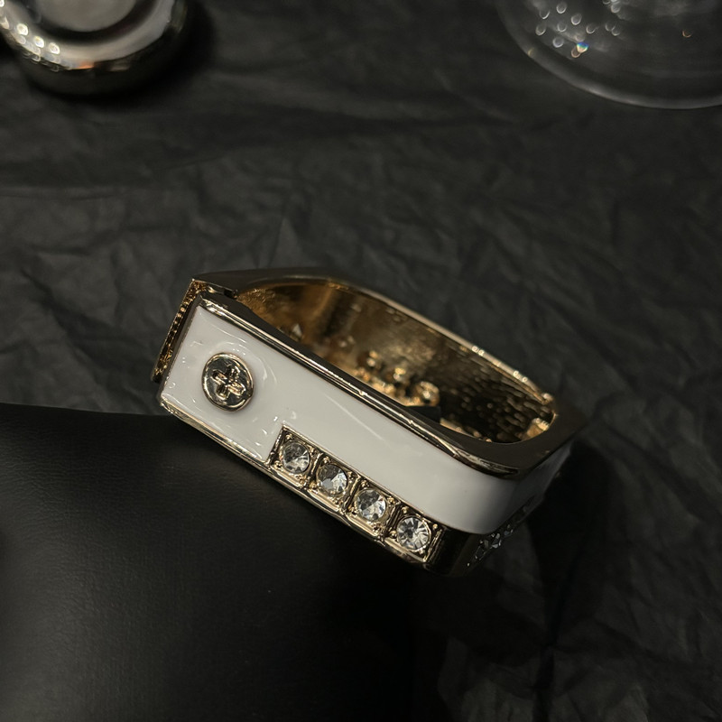 Colorful Dripping Oil Open Large Bracelet for Women - European American Design, Trendy Light Luxury Accessory