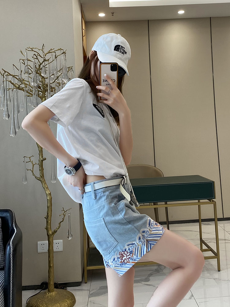 Colorful Ethnic Embroidery Denim Shorts for Women - Stylish Summer Versatile Trendy Fashion, Perfect for Festival and Casual Wear