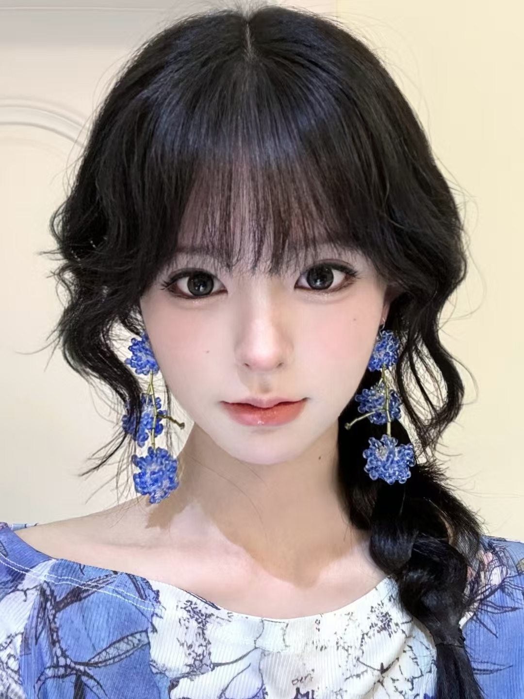 Colorful Floral Tassel Cluster Earrings for Girls - Long Romantic Crystal Ear Clips in Pastoral Forest Style for Vacation Wear Colorful Floral Tassel Cluster Earrings for Girls - Long Romantic Crystal Ear Clips in Pastoral Forest Style for Vacation Wear