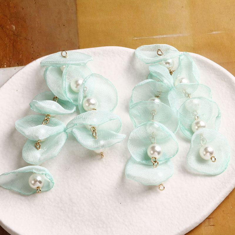 Colorful Floral Tassel Cluster Earrings for Girls - Long Romantic Crystal Ear Clips in Pastoral Forest Style for Vacation Wear Colorful Floral Tassel Cluster Earrings for Girls - Long Romantic Crystal Ear Clips in Pastoral Forest Style for Vacation Wear