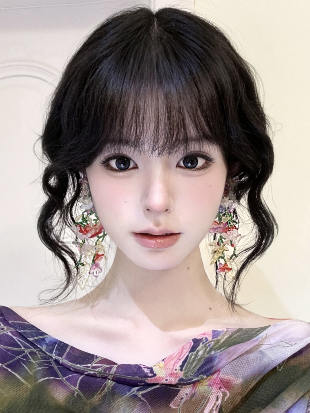 Colorful Floral Tassel Cluster Earrings for Girls - Long Romantic Crystal Ear Clips in Pastoral Forest Style for Vacation Wear Colorful Floral Tassel Cluster Earrings for Girls - Long Romantic Crystal Ear Clips in Pastoral Forest Style for Vacation Wear