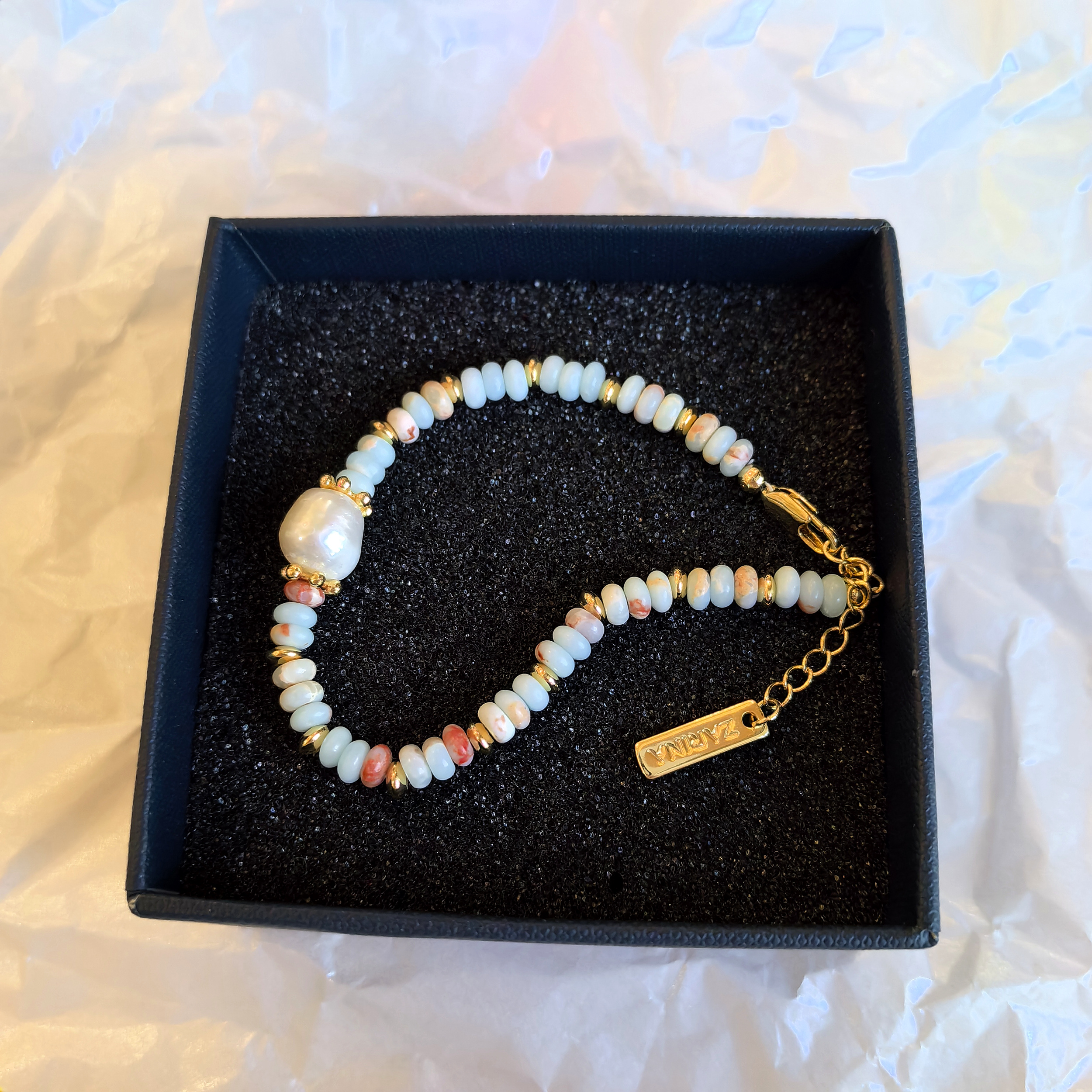 Colorful Natural Jade Bead Necklace for Women - Light Luxury High-End Pearl Collarbone Chain, Trendy Accessory for Modern Style Colorful Natural Jade Bead Necklace for Women - Light Luxury High-End Pearl Collarbone Chain, Trendy Accessory for Modern Style