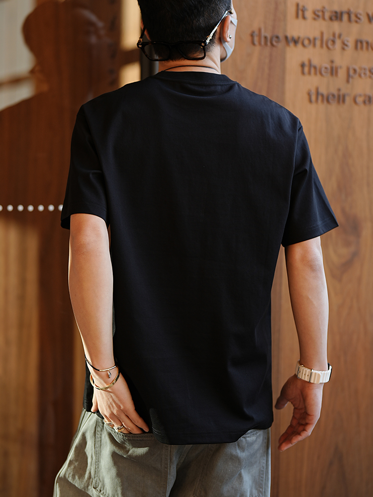 Colorful Woven Bear Embroidered Short-Sleeve T-Shirt for Men - Korean Style Spring/Summer Trendy Round Neck Top Colorful Woven Bear Embroidered Short-Sleeve T-Shirt for Men - Korean Style Spring/Summer Trendy Round Neck Top