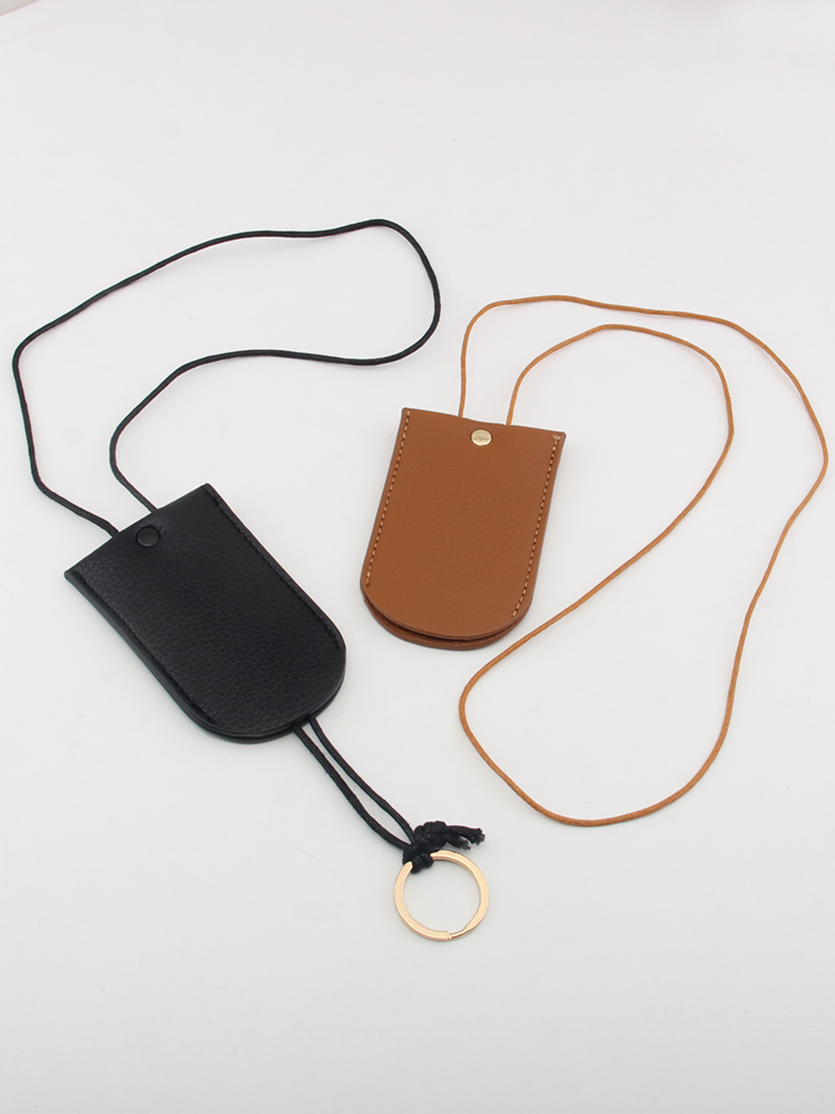 Compact Leather Key Pouch - Stylish Mini Pull-Out Design for Neck Hanging Key Storage Accessory Compact Leather Key Pouch - Stylish Mini Pull-Out Design for Neck Hanging Key Storage Accessory