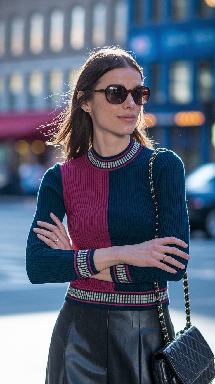 Contrast Trim Top: Fashion Trends for a Chic Look outfit idea