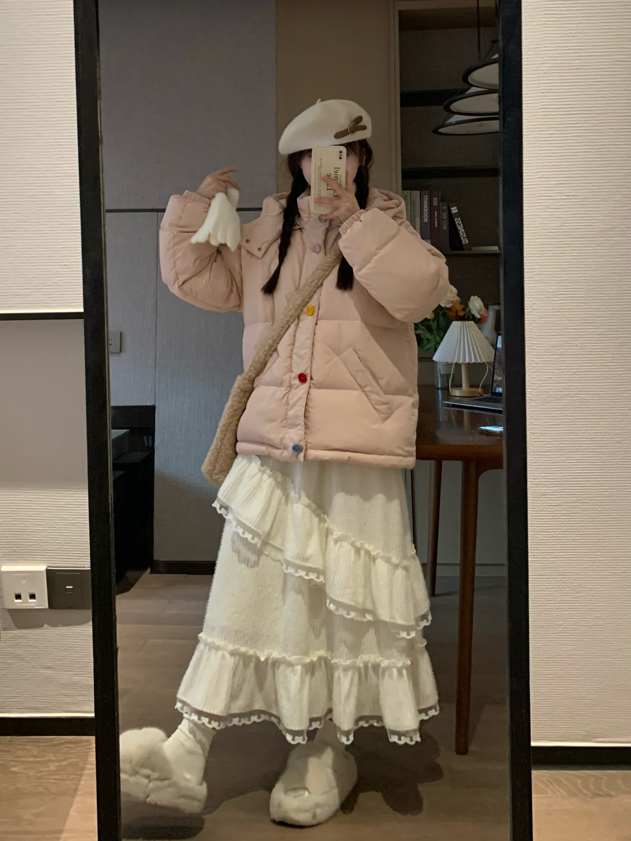 Cozy Pink Down Jacket for Women - Thick Warm Cotton Coat in Korean Style - Sweet Autumn-Winter Essential Cozy Pink Down Jacket for Women - Thick Warm Cotton Coat in Korean Style - Sweet Autumn-Winter Essential