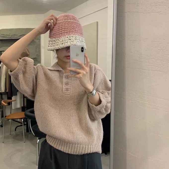 Cream Alpaca Wool Knitted Fisherman Hat - Handmade Winter Warm Korean Style Beanie Cream Alpaca Wool Knitted Fisherman Hat - Handmade Winter Warm Korean Style Beanie