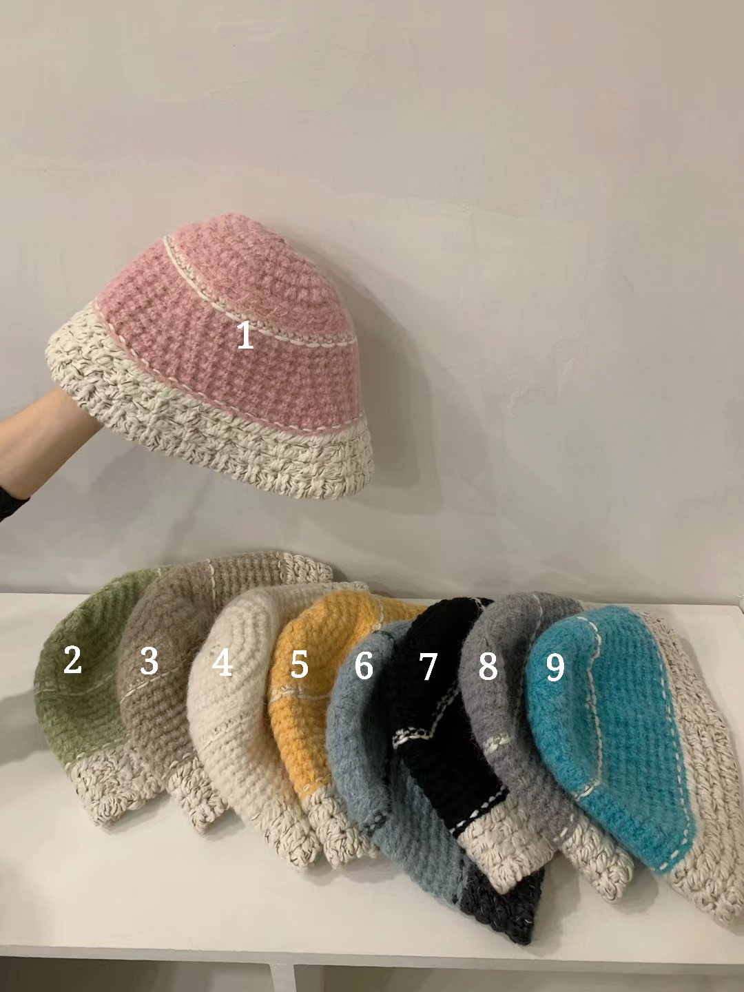 Cream Alpaca Wool Knitted Fisherman Hat - Handmade Winter Warm Korean Style Beanie Cream Alpaca Wool Knitted Fisherman Hat - Handmade Winter Warm Korean Style Beanie