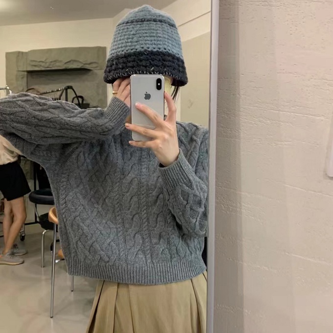 Cream Alpaca Wool Knitted Fisherman Hat - Handmade Winter Warm Korean Style Beanie Cream Alpaca Wool Knitted Fisherman Hat - Handmade Winter Warm Korean Style Beanie