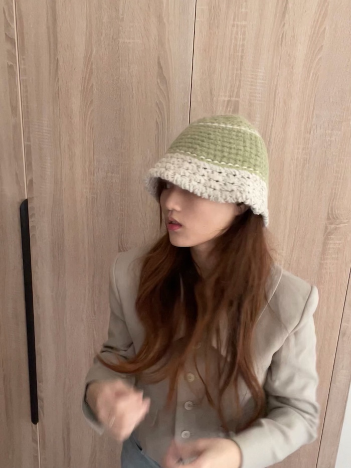 Cream Alpaca Wool Knitted Fisherman Hat - Handmade Winter Warm Korean Style Beanie Cream Alpaca Wool Knitted Fisherman Hat - Handmade Winter Warm Korean Style Beanie