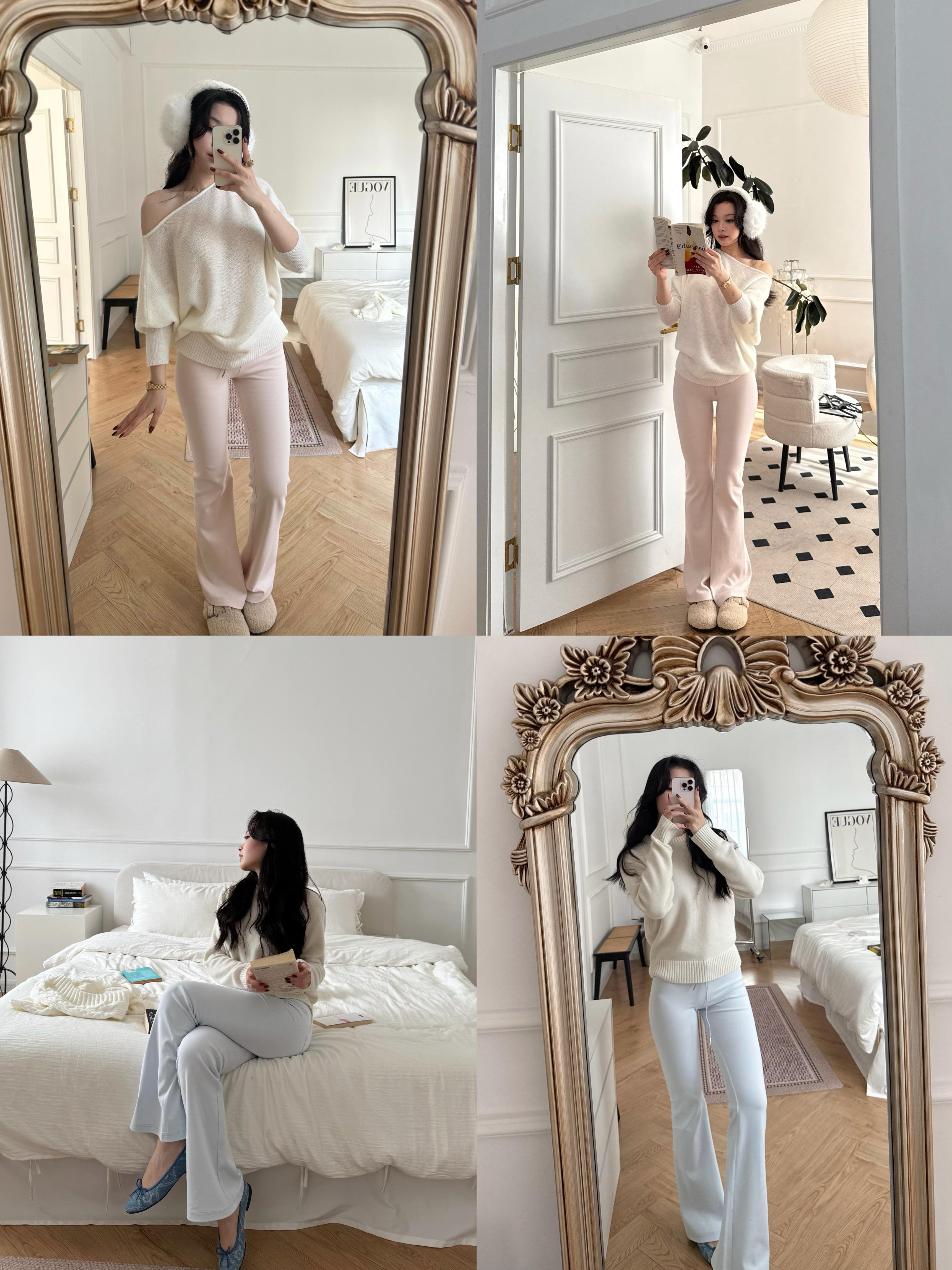 Cream Color Baby Pants | Plush 260g Fabric | Soft & Cozy Babywear | Perfect for 90s Y2K Style & Everyday Comfort