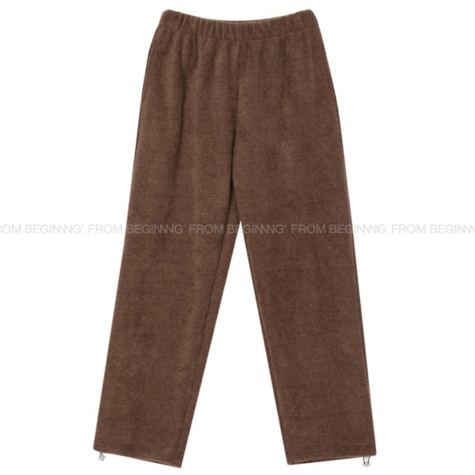 Cream Double-Sided Knitted Joggers - Cookie Fluffy Pants in Korean Style for Ultimate Comfort Cream Double-Sided Knitted Joggers - Cookie Fluffy Pants in Korean Style for Ultimate Comfort