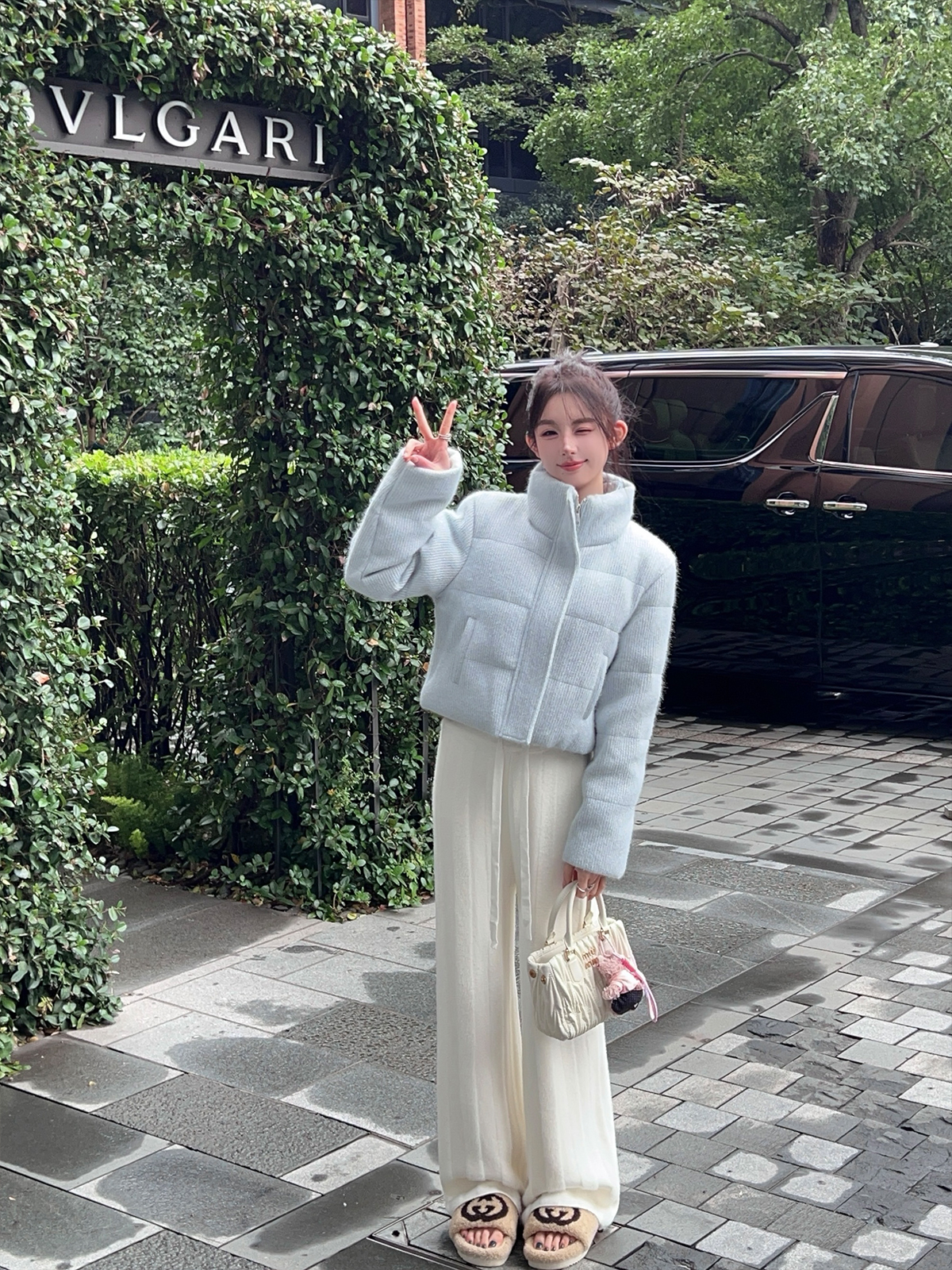 Cream White Faux Mink Velvet Wide-Leg Pants for Women - High Waist Straight Loose Casual Trousers for Spring Fashion Cream White Faux Mink Velvet Wide-Leg Pants for Women - High Waist Straight Loose Casual Trousers for Spring Fashion