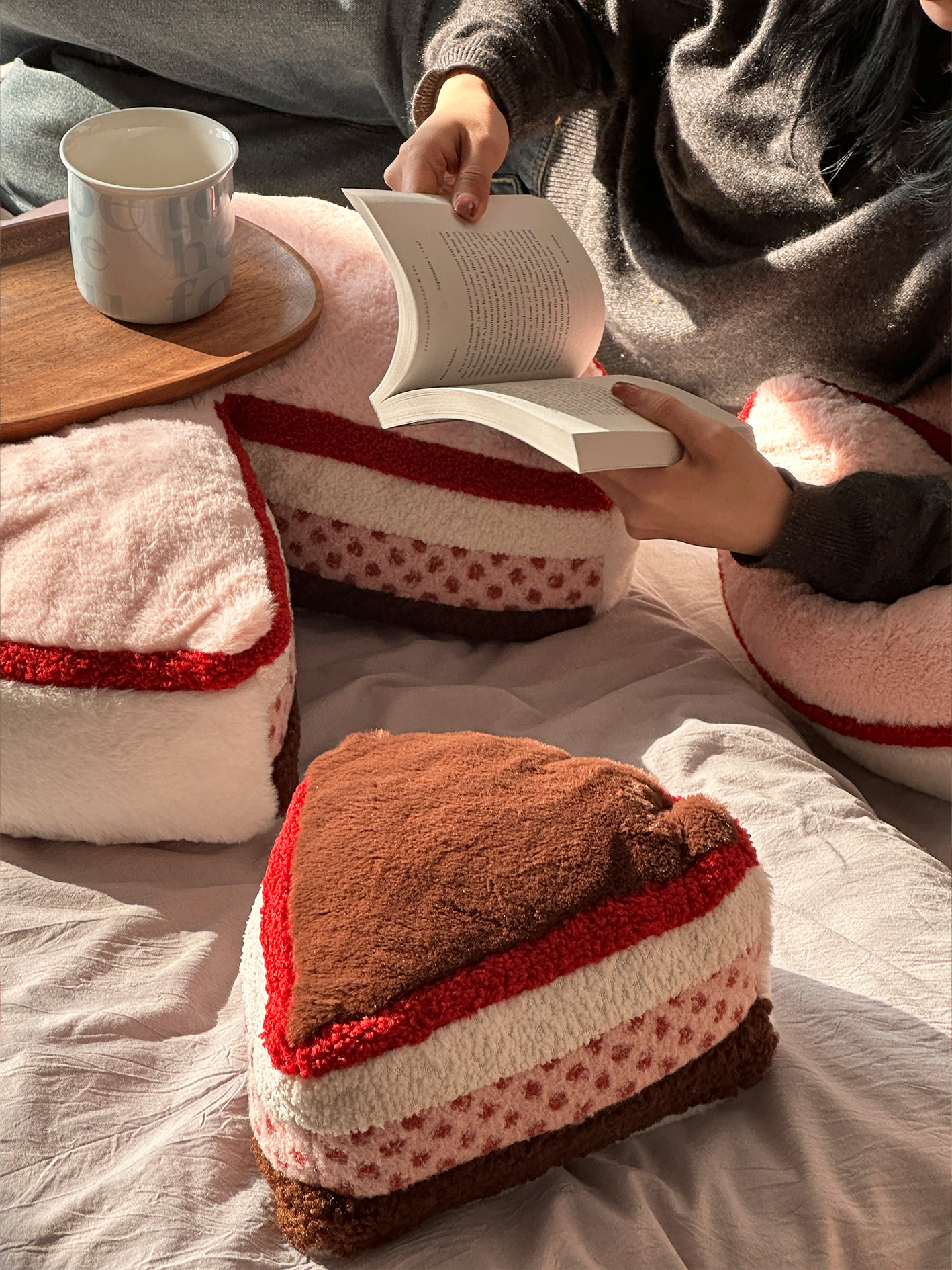 Creative Cake Cut Pillow Cushion for Sofa - Cute Living Room Decor, Unique Birthday Gift Creative Cake Cut Pillow Cushion for Sofa - Cute Living Room Decor, Unique Birthday Gift