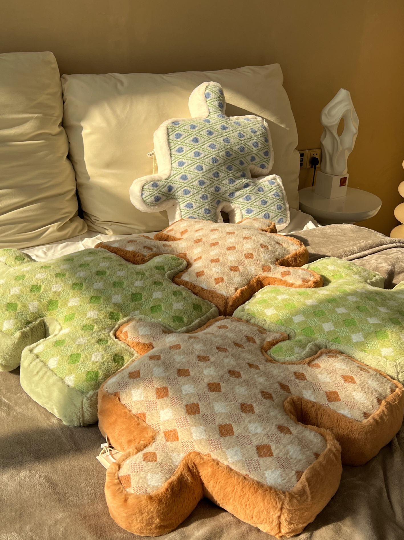 Creative Large Puzzle Pillow - Cute Lumbar Sofa Cushion for Home Decor, Perfect Birthday Gift Creative Large Puzzle Pillow - Cute Lumbar Sofa Cushion for Home Decor, Perfect Birthday Gift