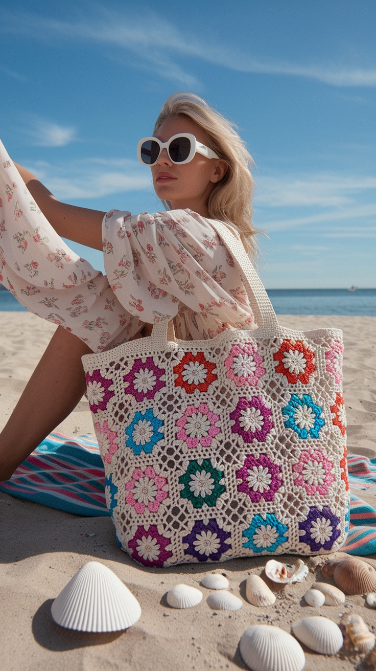 Crochet Flower Tote Bag: Floral Designs for Every Occasion outfit idea