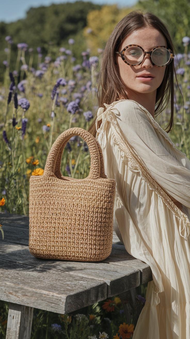 Trendy Crochet Mini Bag: A Fashion Staple outfit idea