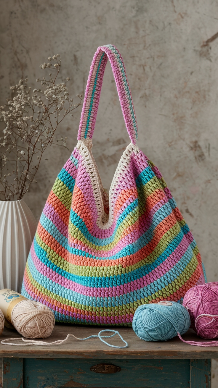 Exploring the Trend of Crochet Slouchy Bag Styles outfit idea