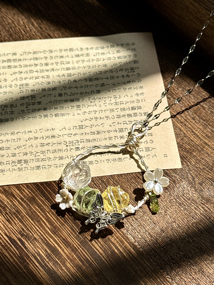 Crystal Raw Stone Macrame Necklace - Versatile Boho Jewelry for Soulful Style, Perfect for 90s and Y2K Fashion Lovers Crystal Raw Stone Macrame Necklace - Versatile Boho Jewelry for Soulful Style, Perfect for 90s and Y2K Fashion Lovers