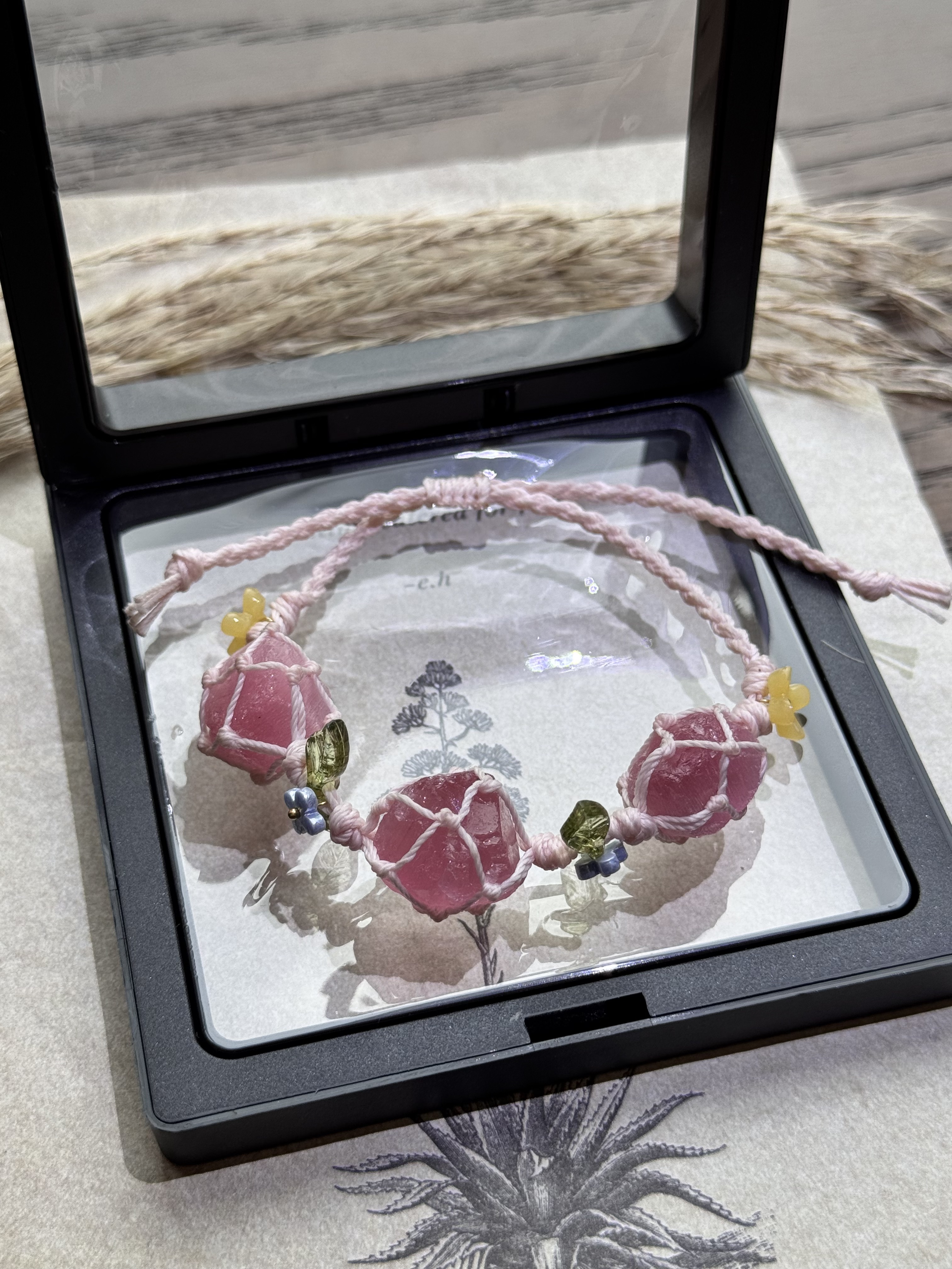 Crystal Strawberry Macrame Bracelet - Boho Chic Handmade Jewelry, Perfect for Summer Festivals and Trendy Accessories Crystal Strawberry Macrame Bracelet - Boho Chic Handmade Jewelry, Perfect for Summer Festivals and Trendy Accessories